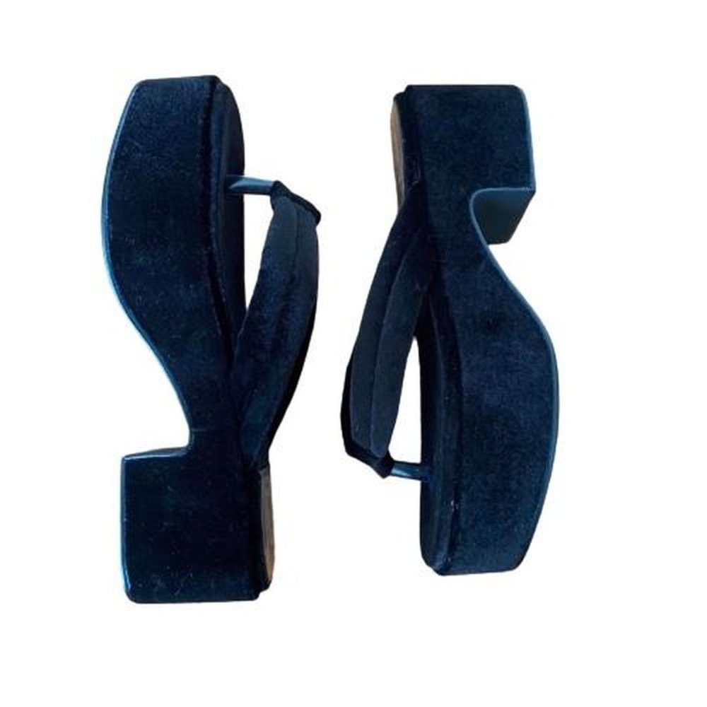 Jeffrey Campbell Luau black velvet platform sandals